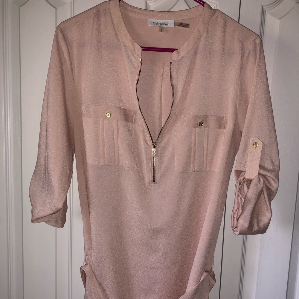 Pink and gold blouse